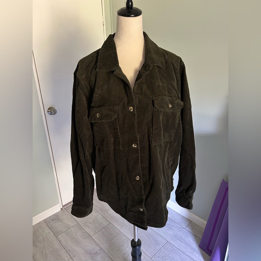 GAP Mistletoe Green Corduroy Button Down